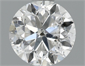 0.50 Carats, Round Diamond with Very Good Cut, F Color, SI2 Clarity and Certified by EGL