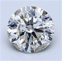 2.06 Carats, Round Diamond with Excellent Cut, F Color, SI2 Clarity and Certified by EGL