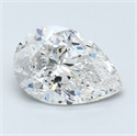 2.01 Carats, Pear Diamond with  Cut, F Color, I1 Clarity and Certified by GIA
