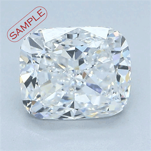 0.53 Carats, Cushion Diamond with  Cut, E Color, VS2 Clarity and Certified by GIA