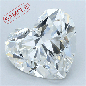 Picture of 1.52 Carats, Heart Diamond with  Cut, D Color, SI1 Clarity and Certified by GIA