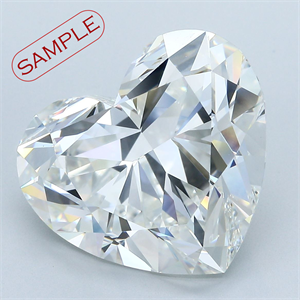 3.01 Carats, Heart Diamond with  Cut, I Color, SI1 Clarity and Certified by GIA