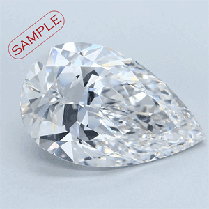 1.00 Carats, Pear Diamond with  Cut, G Color, VVS1 Clarity and Certified by GIA
