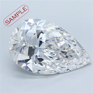 Picture of 0.40 Carats, Pear Diamond with  Cut, E Color, SI1 Clarity and Certified by IGI