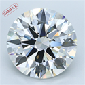 0.53 Carats, Round Diamond with Good Cut, H Color, VS2 Clarity and Certified by EGL