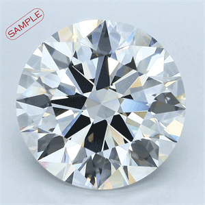 Picture of 0.53 Carats, Round Diamond with Good Cut, H Color, VS2 Clarity and Certified by EGL