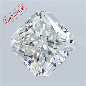 0.97 Carats, Radiant Diamond with  Cut, H Color, VS2 Clarity and Certified by EGL