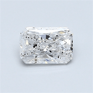 0.80 Carats, Radiant Diamond with  Cut, D Color, SI3 Clarity and Certified by EGL