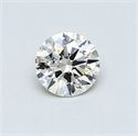 0.44 Carats, Round Diamond with Excellent Cut, G Color, VVS1 Clarity and Certified by EGL