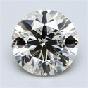 2.01 Carats, Round Diamond with Excellent Cut, H Color, SI2 Clarity and Certified by EGL