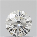 Natural Diamond 0.40 Carats, Round with Excellent Cut, H Color, SI1 Clarity and Certified by IGI