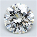 Natural Diamond 2.05 Carats, Round with Excellent Cut, J Color, VVS1 Clarity and Certified by GIA