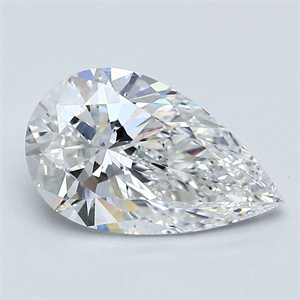 Picture of Natural Diamond 1.80 Carats, Pear with  Cut, D Color, IF Clarity and Certified by GIA