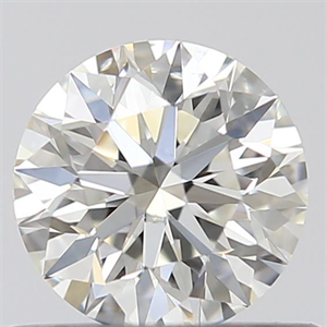 Picture of Natural Diamond 0.53 Carats, Round with Excellent Cut, I Color, SI1 Clarity and Certified by GIA