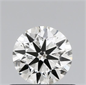 Natural Diamond 0.54 Carats, Round with Excellent Cut, H Color, SI1 Clarity and Certified by IGI