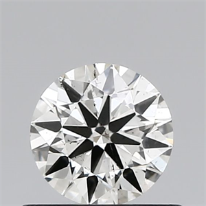 Picture of Natural Diamond 0.54 Carats, Round with Excellent Cut, H Color, SI1 Clarity and Certified by IGI