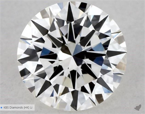 Picture of Natural Diamond 0.41 Carats, Round with Excellent Cut, H Color, IF Clarity and Certified by GIA