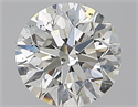 Natural Diamond 1.70 Carats, Round with Excellent Cut, H Color, SI1 Clarity and Certified by GIA