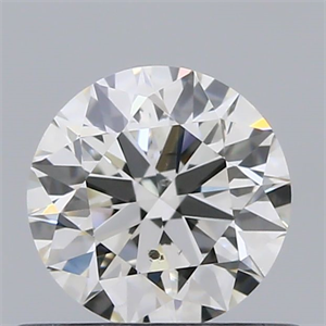 Picture of Natural Diamond 0.52 Carats, Round with Excellent Cut, I Color, SI1 Clarity and Certified by GIA