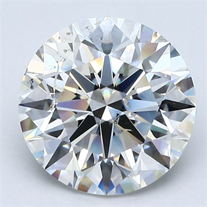 Picture of Natural Diamond 2.43 Carats, Round with Excellent Cut, H Color, SI2 Clarity and Certified by GIA