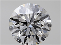 Natural Diamond 0.57 Carats, Round with Excellent Cut, J Color, SI1 Clarity and Certified by GIA