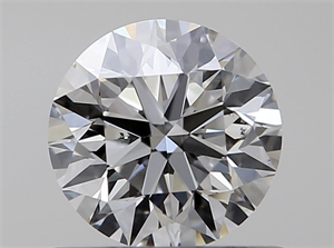 Picture of Natural Diamond 0.57 Carats, Round with Excellent Cut, J Color, SI1 Clarity and Certified by GIA