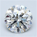 Natural Diamond 2.06 Carats, Round with Excellent Cut, H Color, SI1 Clarity and Certified by GIA