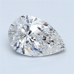 Picture of Natural Diamond 1.00 Carats, Pear with  Cut, E Color, SI2 Clarity and Certified by IGI