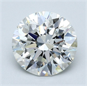 Natural Diamond 2.01 Carats, Round with Excellent Cut, H Color, VS1 Clarity and Certified by GIA