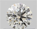 Natural Diamond 0.40 Carats, Round with Excellent Cut, J Color, VVS2 Clarity and Certified by GIA