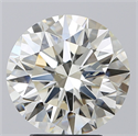 Natural Diamond 4.01 Carats, Round with Excellent Cut, J Color, SI1 Clarity and Certified by IGI