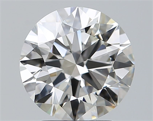 Picture of Natural Diamond 2.50 Carats, Round with Excellent Cut, H Color, VS1 Clarity and Certified by GIA