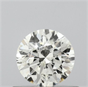 Natural Diamond 0.50 Carats, Round with Excellent Cut, J Color, I1 Clarity and Certified by GIA