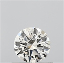 Natural Diamond 0.50 Carats, Round with Very Good Cut, K Color, I1 Clarity and Certified by GIA