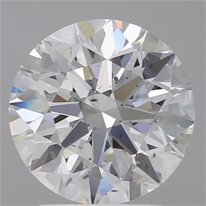 Picture of Natural Diamond 2.01 Carats, Round with Excellent Cut, D Color, SI1 Clarity and Certified by GIA