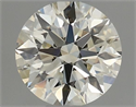 Natural Diamond 0.43 Carats, Round with Excellent Cut, K Color, VS2 Clarity and Certified by GIA