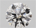 Natural Diamond 0.41 Carats, Round with Excellent Cut, F Color, VS2 Clarity and Certified by GIA