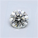 Natural Diamond 0.57 Carats, Round with Excellent Cut, K Color, SI2 Clarity and Certified by GIA