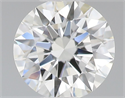 Natural Diamond 0.40 Carats, Round with Excellent Cut, H Color, VVS1 Clarity and Certified by GIA