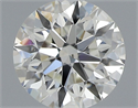 Natural Diamond 0.42 Carats, Round with Excellent Cut, J Color, VS2 Clarity and Certified by GIA