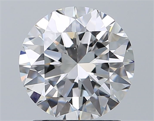 Picture of Natural Diamond 1.70 Carats, Round with Excellent Cut, F Color, VS2 Clarity and Certified by GIA