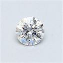 Natural Diamond 0.43 Carats, Round with Very Good Cut, F Color, SI1 Clarity and Certified by GIA