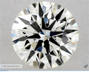 Picture of Natural Diamond 0.41 Carats, Round with Excellent Cut, J Color, VVS2 Clarity and Certified by GIA