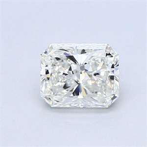 Picture of Natural Diamond 0.52 Carats, Radiant with  Cut, I Color, VVS2 Clarity and Certified by GIA