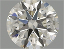 Natural Diamond 0.41 Carats, Round with Excellent Cut, H Color, SI1 Clarity and Certified by IGI