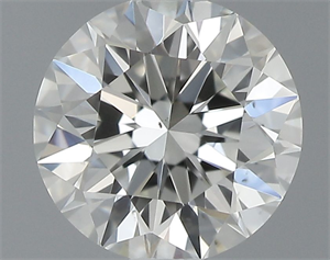 Picture of Natural Diamond 0.53 Carats, Round with Excellent Cut, J Color, VS2 Clarity and Certified by GIA