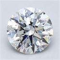 Natural Diamond 2.55 Carats, Round with Excellent Cut, G Color, VS1 Clarity and Certified by GIA