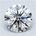 Natural Diamond 1.80 Carats, Round with Excellent Cut, E Color, VS1 Clarity and Certified by GIA