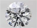 Natural Diamond 2.51 Carats, Round with Excellent Cut, J Color, SI1 Clarity and Certified by GIA