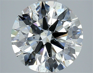 Picture of Natural Diamond 4.20 Carats, Round with Excellent Cut, H Color, SI2 Clarity and Certified by GIA